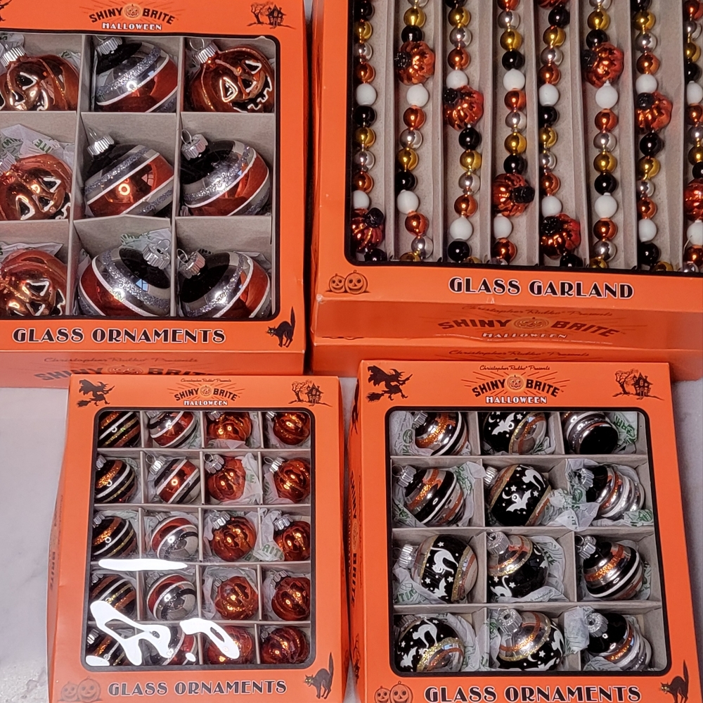 Christopher Radko Shiny Brite Halloween 🎃 Set